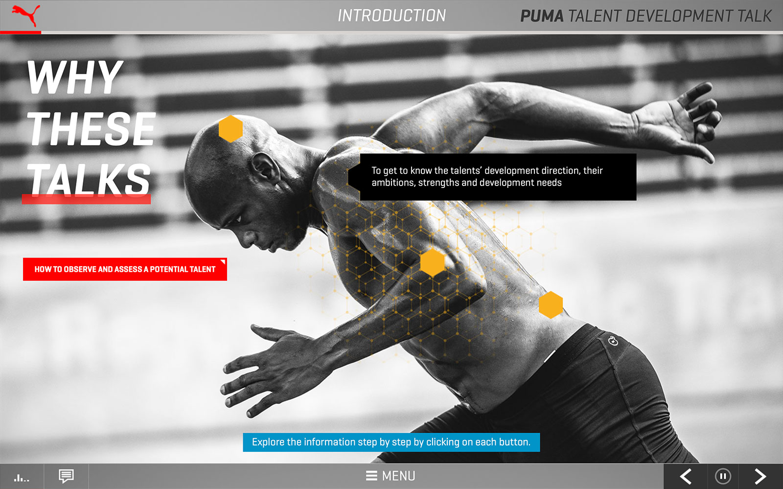 Screenshot PUMA Talent Development Talk 'Why these talks'